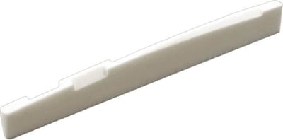 Allparts BS0254000 Gecompenseerd zadel van gebleekt been voor akoestische gitaar 76x2,8x8,7 mm