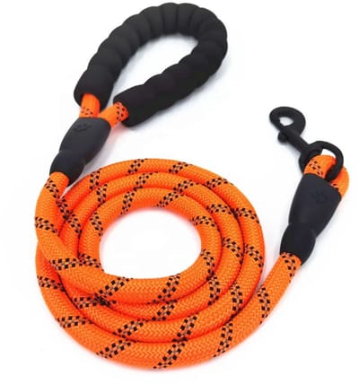 Rieba® Hondenriem 3 meter – Reflecterend - Sleeplijn – Speurlijn - Hondenlijn – Looplijn – Riem Hond - 1.2 cm Breed – Nylon - Zachte Handgreep - Sterk & Duurzaam – Oranje