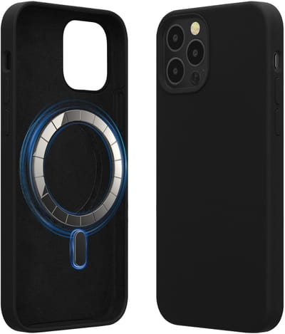 kwmobile telefoonhoesje geschikt voor Apple iPhone 12 / iPhone 12 Pro - Hoesje met magneet compatibel met MagSafe - Smartphone case in zwart