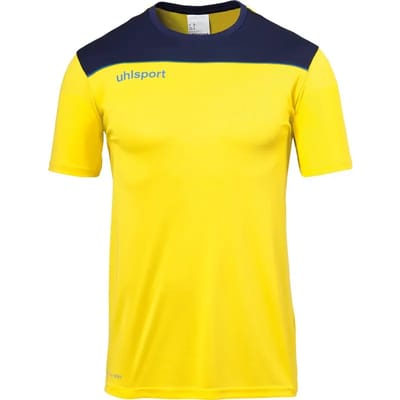 Uhlsport Offense 23 T-Shirt Kinderen - Limoen / Zwart / Antraciet | Maat: 116