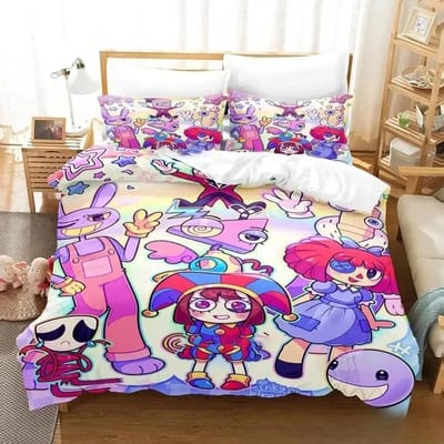 THE AMAZING DIGITAL CIRCUS Beddengoedsets Exquise Beddengoedset Dekbedovertrek Dekbedset Beddengoedset Luxe Verjaardagscadeau 140x200cm 3pcs