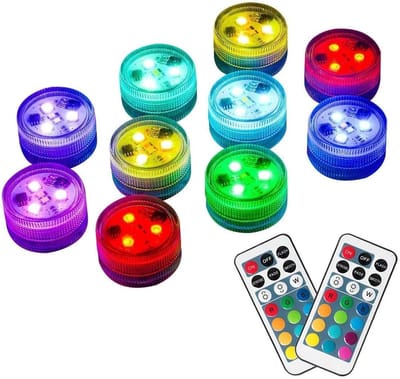 Mini LED Theelichtjes - Op Afstand Bedienbaar & Onderdompelbaar - Batterij Gestoorde Decoratieverlichting - Voor Pompoen, Halloween en Feestdecoratie Binnen - Wit/Warm Wit Licht