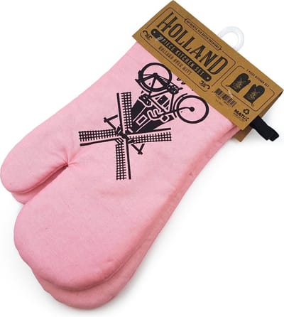 Ovenhandschoenen Holland Roze - Matix - 2 Stuks - Katoen - Holland Souvenir - Cadeau