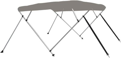 Gecheer 4-Bow Bimini Top boat cover boat cover sun canopy sun shade sun shade shade shade gray 243x250x131cm