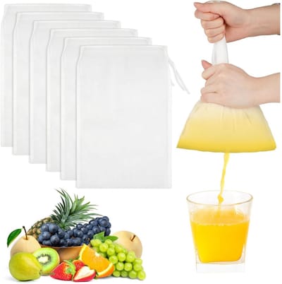Herbruikbare Nootmelkzak 30x20 cm – Nylon in Voedselkwaliteit – Voor Amandelmelk, Havermelk, Sap, Koffie & Thee