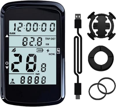 Fietssnelheidsmeter, oplaadbare, waterdichte fietscomputer voor het bijhouden van snelheid en afgelegde afstand.