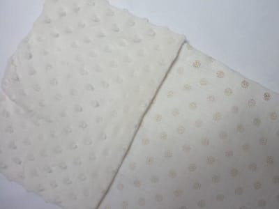 Oogappel Gold Dots Deken Kinderwagen Wieg 60x80 cm-Offwhite-Goud