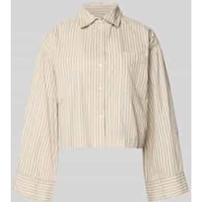 Oversized overhemdblouse van pure biologische katoen model 'Astha'
