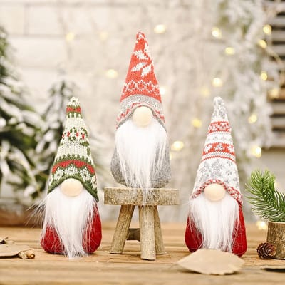 Famanu – Grote pluche kerstkabouter, Scandinavische stijl, decoratief figuur voor kerstboom, woonkamer of hal