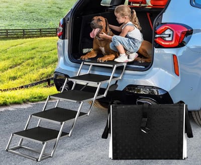 Hondentrap - Hondentrapje 5 geavanceerde treden grote hondentrap met antislip oppervlak draagbare en opvouwbare helling voor honden SUV's