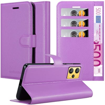 Cadorabo Hoesje geschikt voor Realme 9 4G / 9 PRO+ in MANGAAN PAARS - Beschermhoes met magnetische sluiting, standfunctie en kaartvakje Book Case Cover Etui