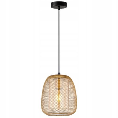 Italux Amiria Hanglamp Goud Amber Glas E27 40W
