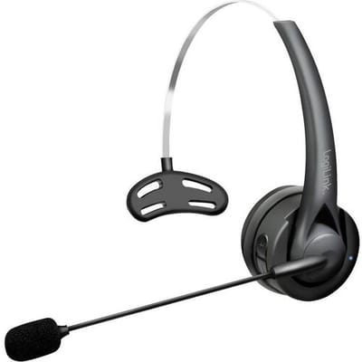 LogiLink BT0075 On Ear koptelefoon Bluetooth Zwart