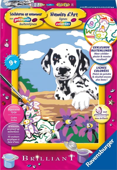 Ravensburger schilderen op nummer Dalmatier Puppy - Hobbypakket