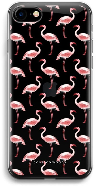 Case Company® - Hoesje geschikt voor iPhone SE 2020 hoesje - Flamingo - Soft Cover Telefoonhoesje - Bescherming aan alle Kanten en Schermrand