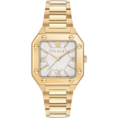 Philipp Plein Plein Edge PWZGA0426 Horloge - Staal - Goudkleurig - Ø 34 mm