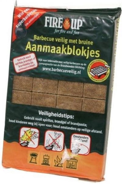 Voordeelverpakking Aanmaakblokjes bruin- 4 x 28 (112) stuks - kachel, grill, BBQ, vuurkorf
