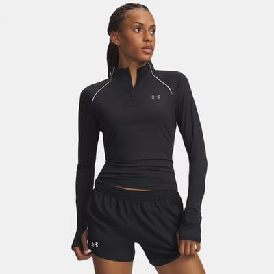Under Armour Velociti Sweatshirt Met Halve Rits Zwart XS Vrouw