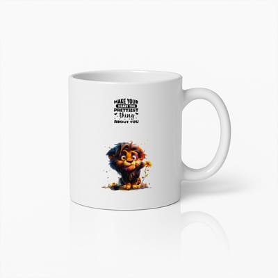 Schattige Leeuwenwelp Inspirerende Quote Mok – Leuke Dieren Koffiebeker – Perfect Cadeau Voor Dierenliefhebbers