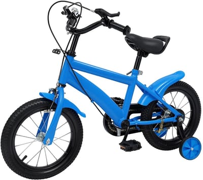 Dailygoods- Kinderfiets 14 inch - Instelbaar - Steunwielen - Hoogwaardig frame - Dempende banden - Comfortabel zadel - Kindfiets