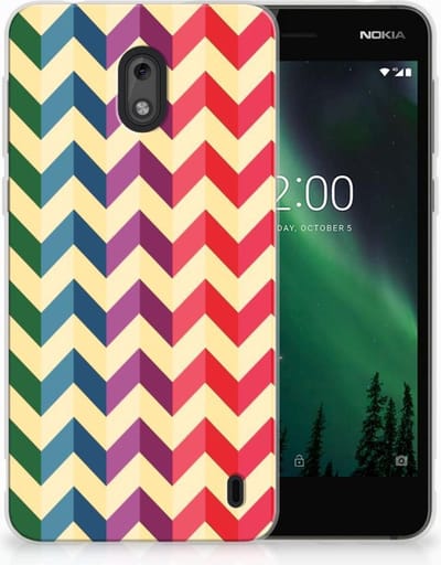 Nokia 2 TPU bumper Zigzag Multi Color