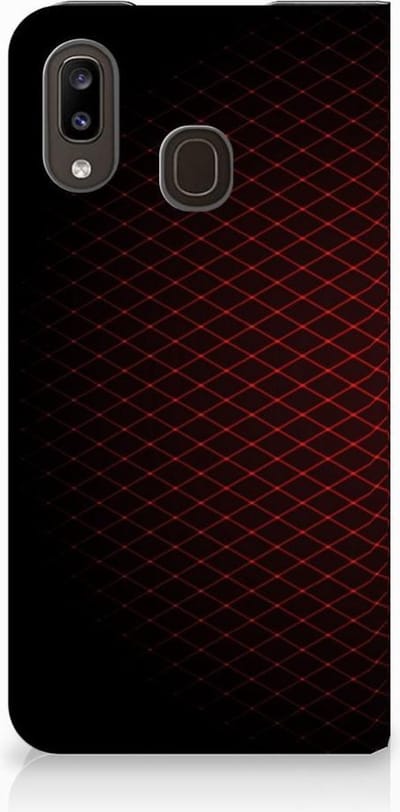 Samsung Galaxy A30 Hoesje met Magneet Geruit Rood