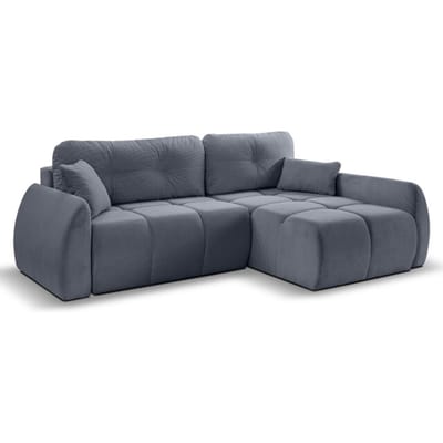Furnilux Sancho hoekbank bed rechts blauwgrijs modulaire hoeksofa met slaapfunctie