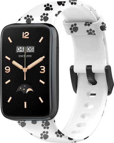 By Qubix - Siliconen bandje met print - Dierenpootjes - Geschikt voor Xiaomi Smart Band 7 Pro / Mi Band 7 Pro bandje