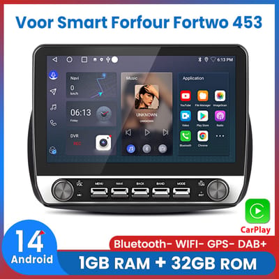 Awesafe Autoradio 10.1 Inch IPS Radio Scherm - Geschikt Voor Mercedes Smart Forfour Fortwo 453 2015 t/m 2022 - Apple Carplay & Android Auto - Ram 1GB + Rom 32GB - Bluetooth & Wifi - GPS Navigatie - 2015 2016 2017 2018 2019 2020 2021 2022