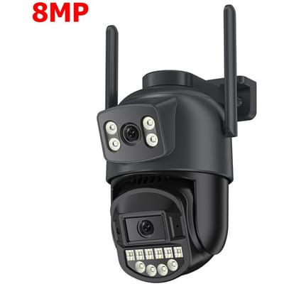 10MP PTZ IP Camera 8MP 4K Buiten Dual Lens Dubbel Scherm 5G WIFI Camera AI Tracking Beveiligingsbescherming CCTV Bewakingscamera 8MP NO SD Card