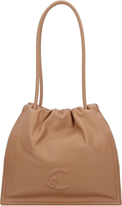 COCCINELLE Leren Schoudertas Dulse Handbag Skin Lichtbruin