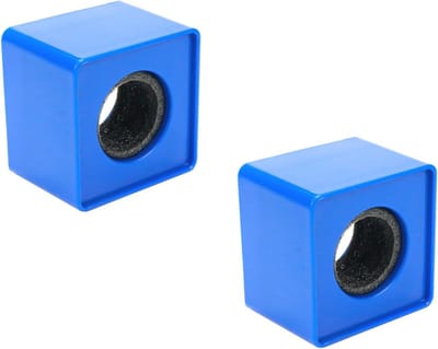 2 Stuks Microfoonstandaards - Vierkante Interview Vlaggen voor Microfoons - Blauw