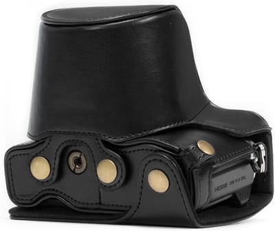 Cameratas van Leer - Beschermhoes Camera - Fotograferen Onderweg - Toegang tot Batterij - Specifiek Model - Zwart