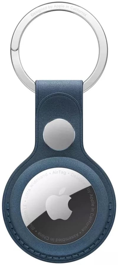 Apple sleutelhanger - AirTag - FineWoven Key Ring - Pacific Blue