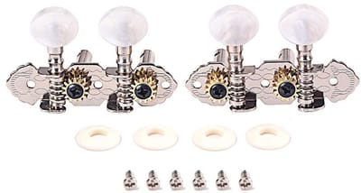 Dailygoods - Tuning Pegs - Gitaarstemmechanieken - Hoogwaardige kwaliteit - Chrome - Geschikt voor Ukulele 4 String - Duurzaam en eenvoudig te install...