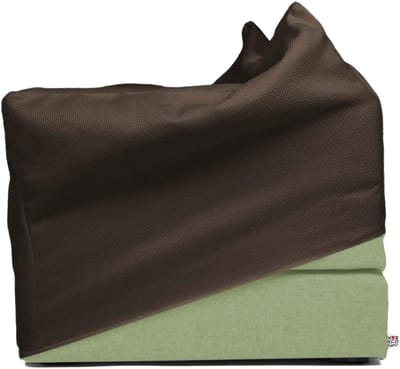 Uitklapbare Stoel - Poef Bed - Gast Slapen - Handgemaakt Italië - 80x63x45 cm - Groen Bruin