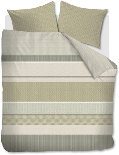 Beddinghouse Hilde dekbedovertrek - Tweepersoons - 200 x 200/220 cm - Grijs Groen