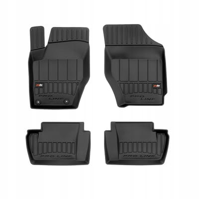 FROGUM PROLINE – Rubber automatten set met kofferbakmat – Citroen C4 I Hatchback 2004–2010 – Geurloos TPE – Extra hoge rand