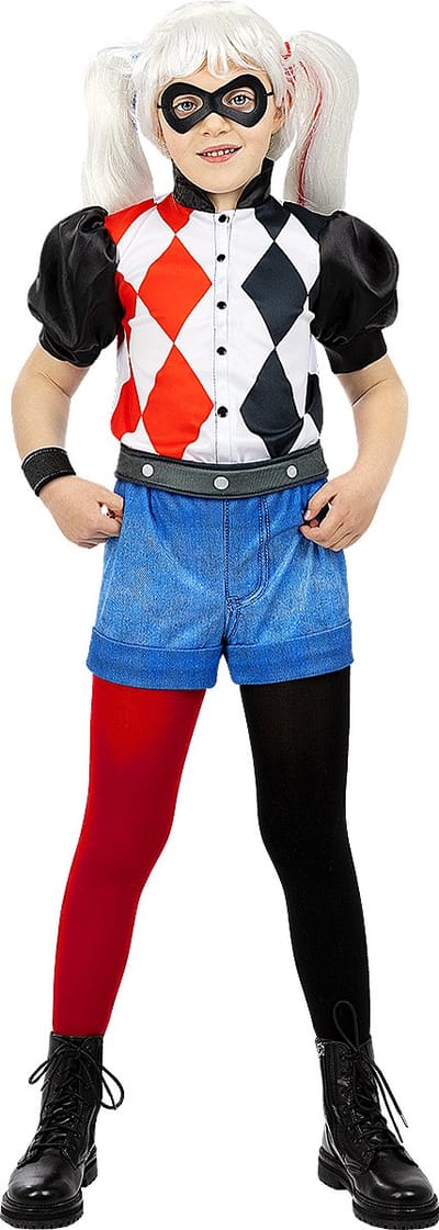 FUNIDELIA Harley Quinn kostuum voor meisjes - Maat: 97 - 104 cm