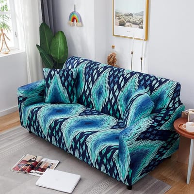 Geometrisch bedrukte stretch bankhoezen voor woonkamer moderne stijl bankhoezen alle seizoenen beschikbaar bank 1 /2 /3 /4 zits 2 seats (140-180cm)