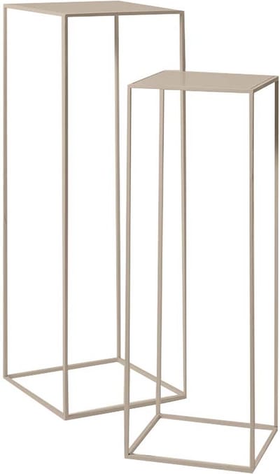 Zuil - set van 2 zuilen 105cm en 90cm - nude - Sokkel - Plantentafel