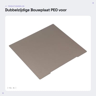 Dailygoods- Bouwplaat Dubbelzijdig - Getextureerde PEI - Diamant PEO - 254x241mm - Compatibel met Prusa I3 MK3 MK4 - Verbeterde hechting - 3D-printer Bouwoppervlak