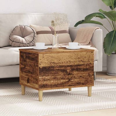 vidaXL - Nachtkastje - Oudhout - 60 - x - 44,5 - x - 45 - cm - Bewerkt - hout