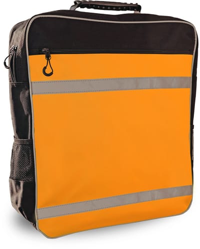 Luxe scootmobieltas - Rolstoeltas - Tas voor rugleuning scootmobiel - Fel oranje - Met reflectie