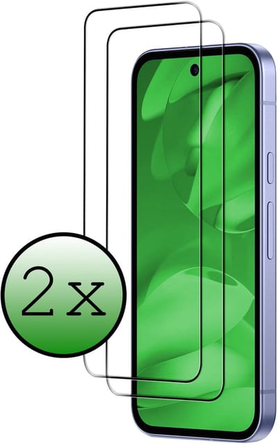 Screenprotector - 2 Stuks Geschikt voor Google Pixel 9a - Full Cover - Beschermglas - Gehard Glas - Tempered Glass - Screen Protector