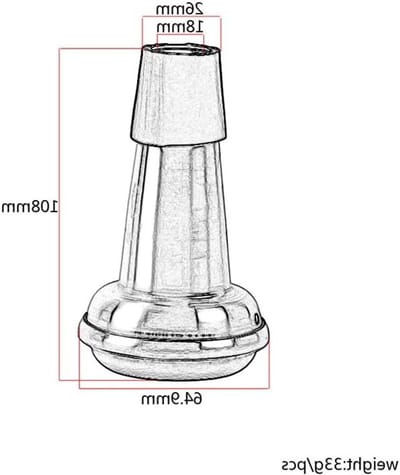 Lichte Aluminium Demper voor Trompet - Sordino, Oefendemper, Muziekinstrument Onderdelen en Accessoires