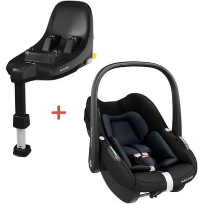 Bundel Maxi-Cosi Pebble S i-Size & Maxi-Cosi Familyfix S Tonal Black unisex