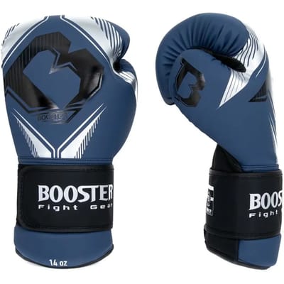 Booster Kickboks Scheenbeschermers Bangkok - Blauw/ZILVER - maat XL