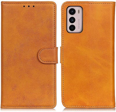 Coverup Hoesje - Geschikt voor Motorola Moto G42 Hoesje - Coverup Luxe Book Case - Bruin