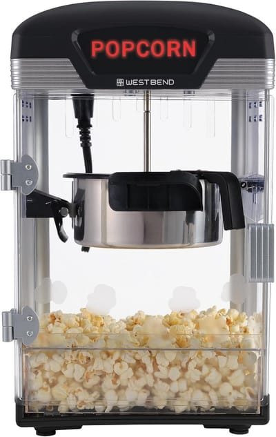 Popcornmachine met anti-aanbaklaag ketel voor 4 liter popcorn